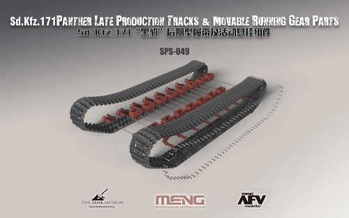 Meng Model - German Medium Tank Panther Late Tracks & Movable Running Gear Parts