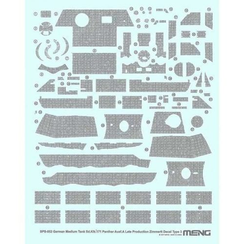 Meng Model - German Medium Tank Panther Ausf.A Late Zimmerit Decal Type C