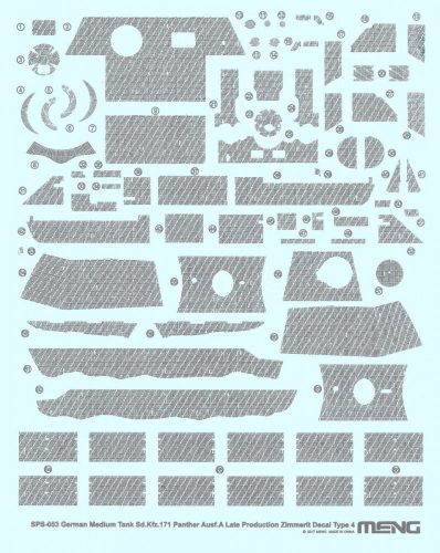 Meng Model - German Medium Tank Panther Ausf.A Late Zimmerit Decal Type D