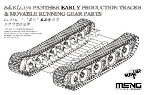 Meng Model - German Medium Tank Sd.Kfz.171 Panther Early Production Tracks & Mov