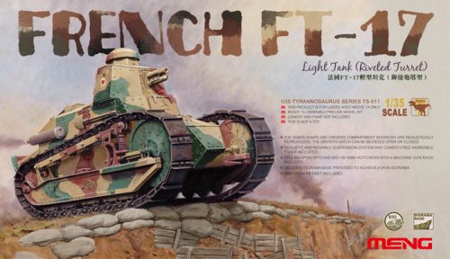 Meng Model - French Ft-17 Light Tank (Riveted Turret)