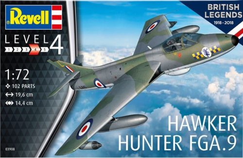 Revell - Model Set 100 Years Raf: Hawker Hunter Fga.9, (63908)