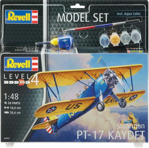 Revell - Model Set Stearman Pt-17 Kaydet 1:48 (63957)