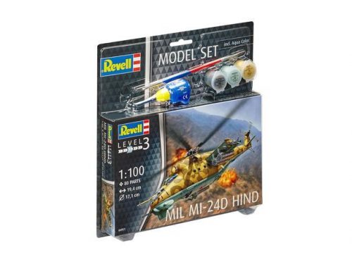 Revell - Model Set Model Set Mil Mi-24D Hind 1:100 (64951)