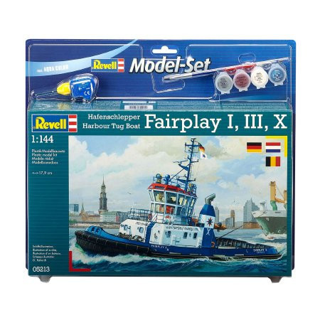 Revell - Model Set - Harbour Tug Boat 'Fairplay' I, III, X 1:144 (65213)