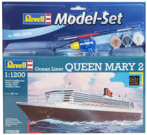 Revell - Model Set - Ocean Liner Queen Mary 2 1:1200 (65808)