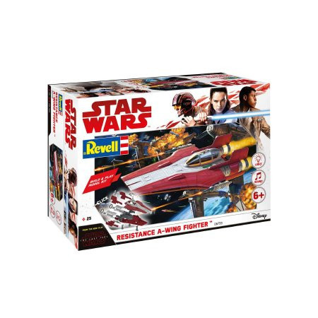 Revell - Star Wars Build & Play Resistance A-Wing Fighter, Red (6759)