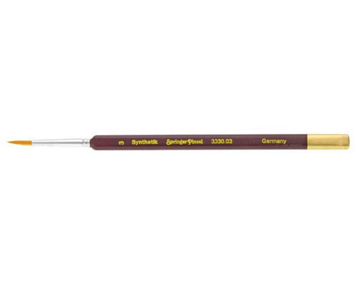 Springer pinsel - 3330 Triangular Painting Brush, Toray, Synthetic-hair, Size : 4/0