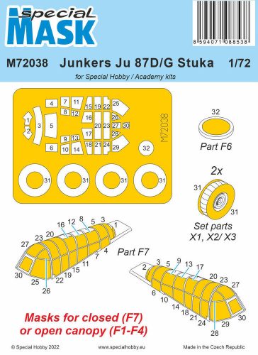 Special Hobby - Junkers Ju 87D/G Stuka Mask / for Special Hobby and Academy kits