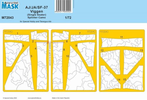 Special Hobby - AJ/JA/SF-37 Viggen (Single Seater) Splinter Camo MASK