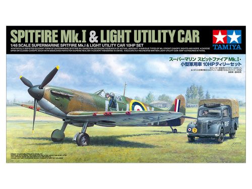 Tamiya - 1:48 Supermarine Spitfire Mk.I & Light Utility Car 10HP Tilly Set