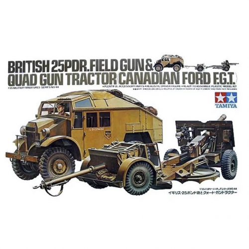 Tamiya - British 25 PDR. Gun  Quad Tractor - 1 figure