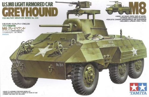 Tamiya - U.S. M8 Light Armored Car Greyhound - 1 Figure 