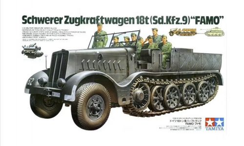 Tamiya - German 18-Ton Heavy Half-Track Famo - 8 Figures 