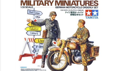 Tamiya - German Motorcycle Orderly - 2 Figures 