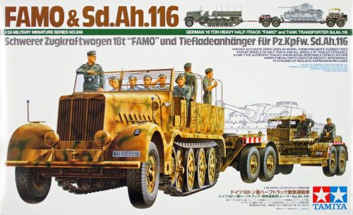 Tamiya - German 18 Ton Heavy Half-Track Famo and Tank Transporter Sd.Ah.116 - 10 figures