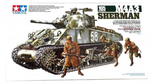 Tamiya - M4A3 Sherman 105mm Howitzer - Assault Support - 4 figures