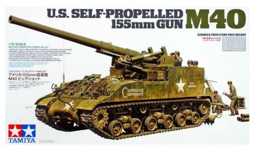 Tamiya - U.S. Self-Propelled 155mm Gun M40 - 8 figures