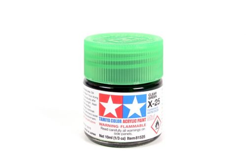 Tamiya - Mini Acrylic X-25 Clear Green 10 ml