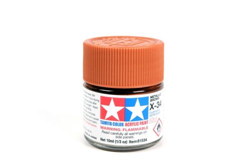 Tamiya - Mini Acrylic X-34 Metallic Brown 10 ml