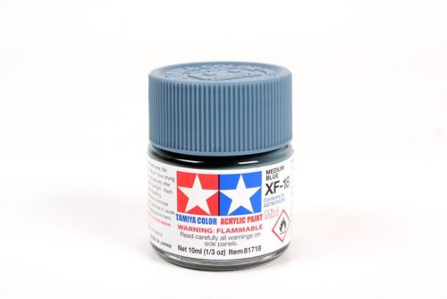 Tamiya - Mini Acrylic XF-18 Flat Medium Blue 10 ml