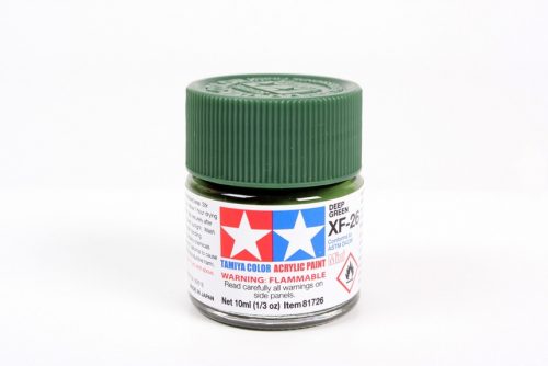 Tamiya - Mini Acrylic XF-26 Flat Deep Green 10 ml