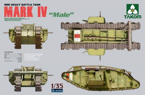 Takom - WWI Heavy Battle  Tank  Mark IV Male