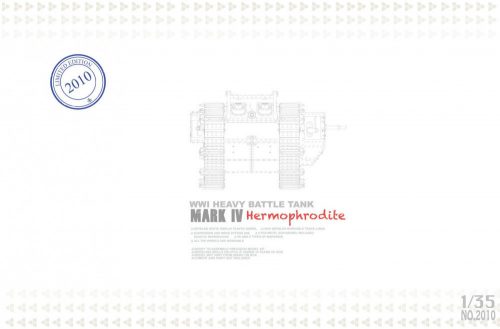 Takom - WWI Heavy Battle Tank Mark IV Hermophrodite with Cement-free tracks