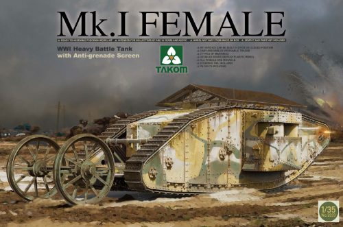 Takom - WWI Heavy Battle Tank Mk.I Female with Anti-grenade screen