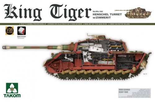 Takom - King Tiger Sd.Kfz.182 Henschel Turret with Zimmerit and Interior