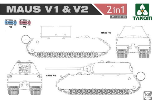 Takom - WWII Maus V1 & V2 2 in 1 (Limited Edition)