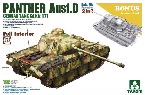 Takom - Panther Ausf.D Early-Mid Sd.Kfz.171 with Interior and transparent shell