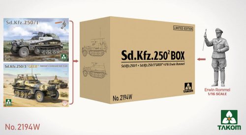 Takom - Sd.Kfz. 250 BOX 250/1 + 250/3 GREIF + 1/16 Erwin Rommel