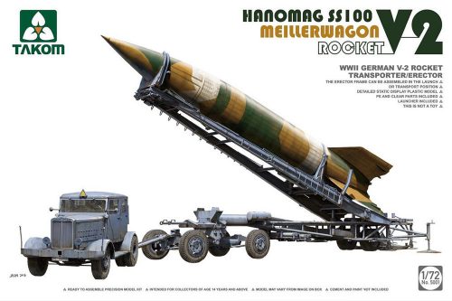 Takom - German V-2 Rocket Transporter Erector Meillerwagen + Hanomag SS100