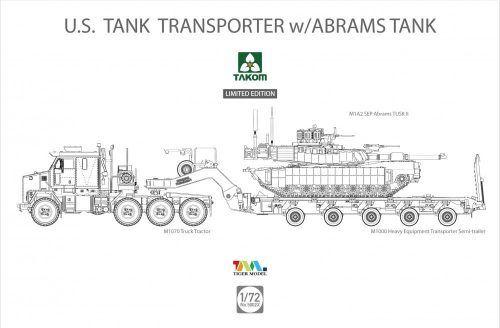 Takom - U.S. Tank Transporter w/Abrams Tank