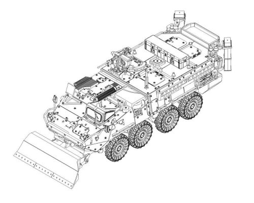 Trumpeter - [M1132 Stryker Engineer Squad Vehicle w/LWMR-Mine Roller/SOB]