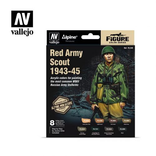 Vallejo - Model Color - Red Army Scout 1943-45 Paint Set by Jaume Ortiz + Alpine Miniature