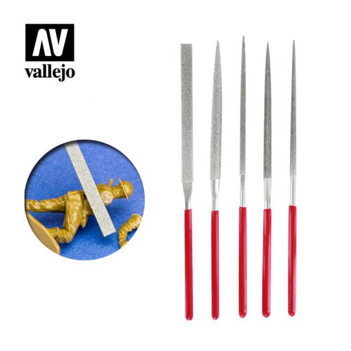 Vallejo - Tools - Set of 5 Diamond needle files